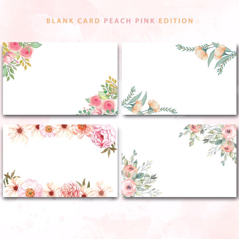 

Blank Card Vintage Floral Birthday Ulang Tahun Kartu Ucapan kosong Tag Greeting Cards Birthday k16