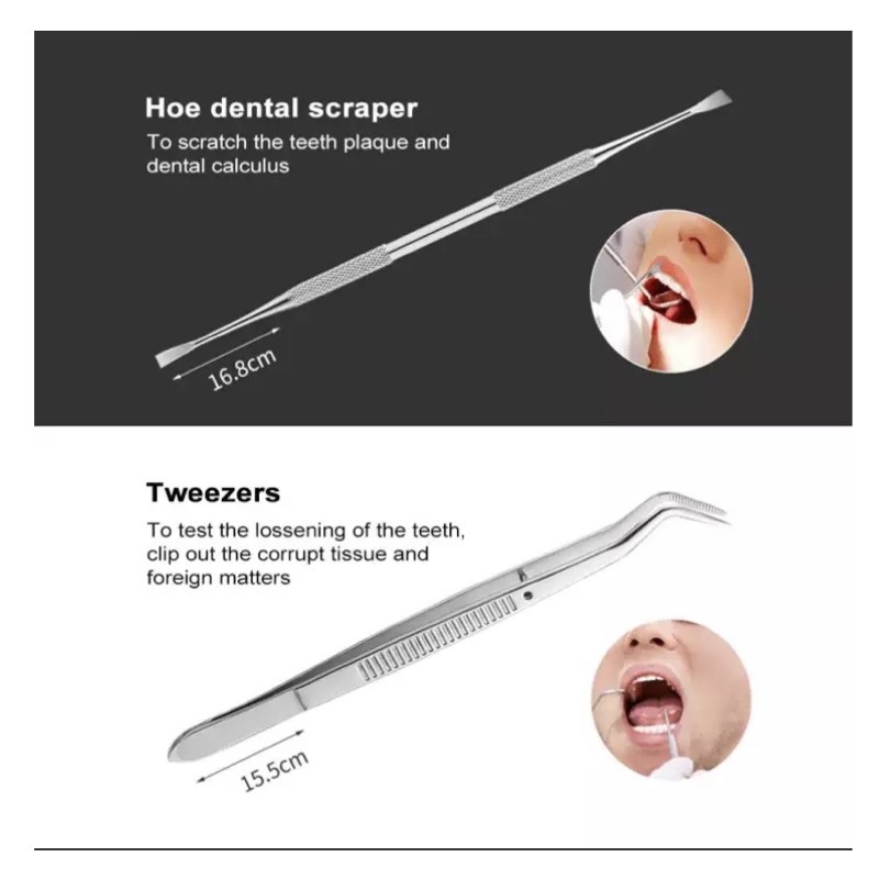 D5.2- Dental Alat dasar diagnostic kit  kaca mulut pinset sonde scaler scaller instrument