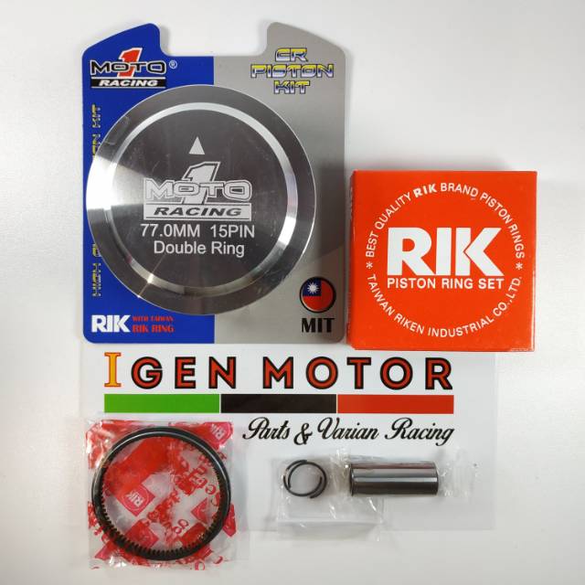 Piston 77 mm Pen 15 Double Ring MOTO 1