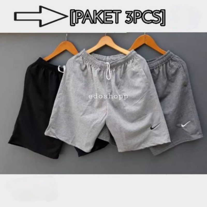PAKET 3pcs Celana pendek pria dan wanita kolor boxer santai koas bebyterry