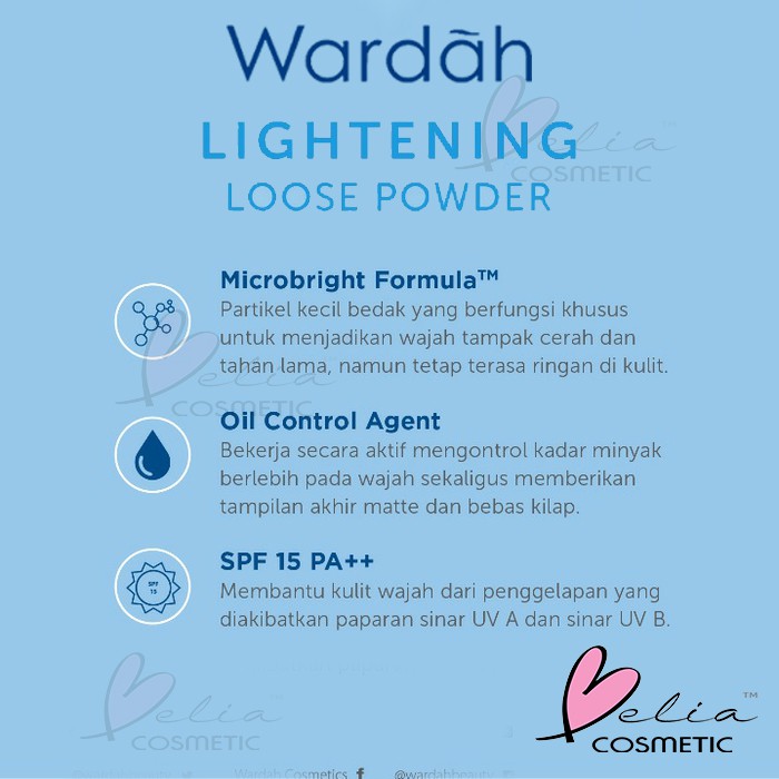 ❤ BELIA ❤ Wardah Lightening Matte Loose Powder 20g ( bedak tabur wardah )