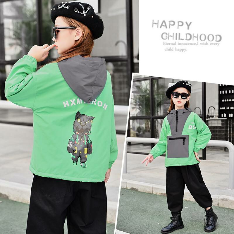 

2B jacket pocket zipper b owl import uk 4-15th (hijau)