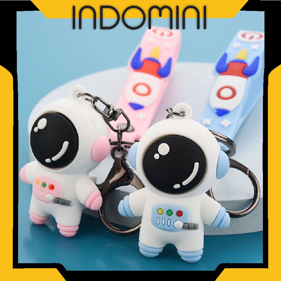 INDOMINI A065 GANTUNGAN KUNCI ASTRONOT GANCI PVC KARET KARAKTER GANTUNGAN LUCU