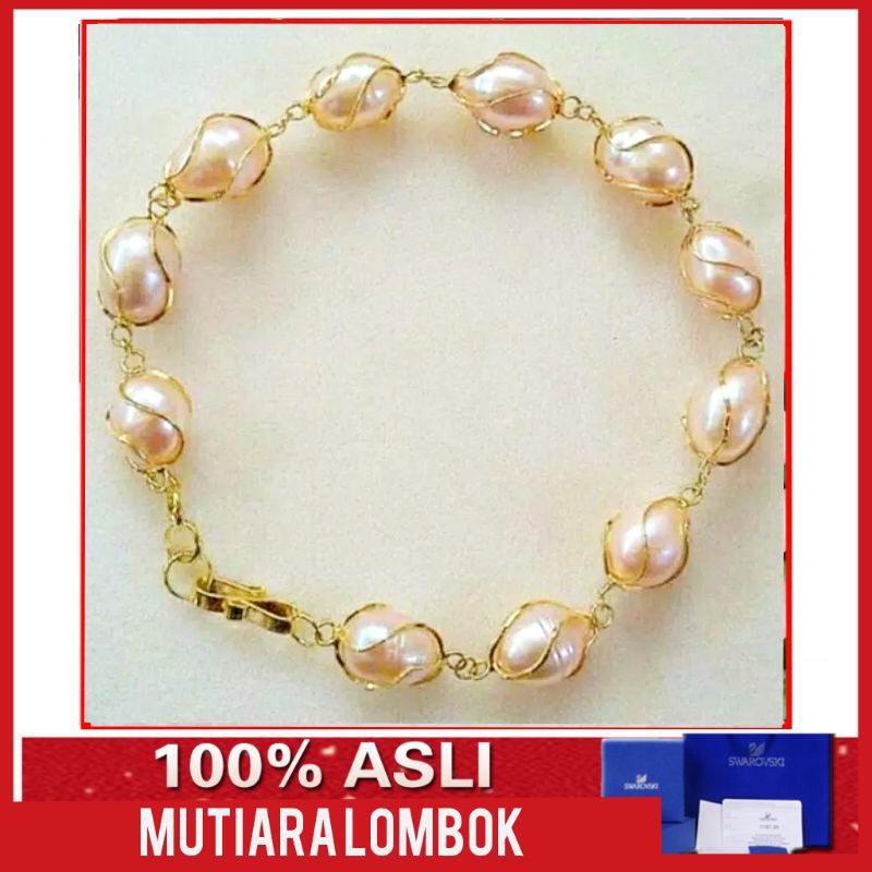 Gelang perak gelang mutiara air tawar lombok asli gelang mutiara lombok gelang lombok mutiara lombok