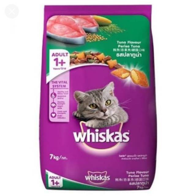 PROMO!!Makanan Kucing WHISKAS TUNA ADULT 7 KG ONLY GOJEK