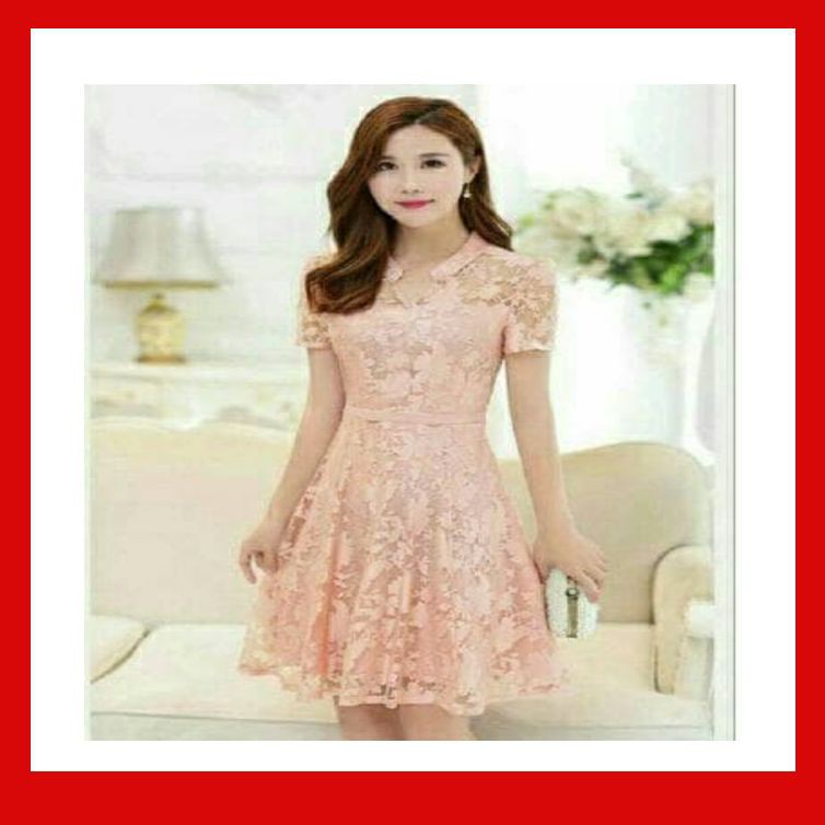 Dress Dress Elizabet Brukat Salem Terbaru