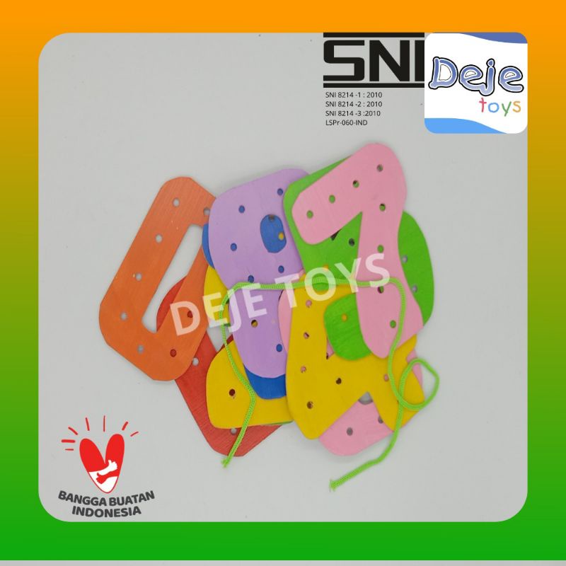 Menjahit bentuk (APE TK/PAUD)