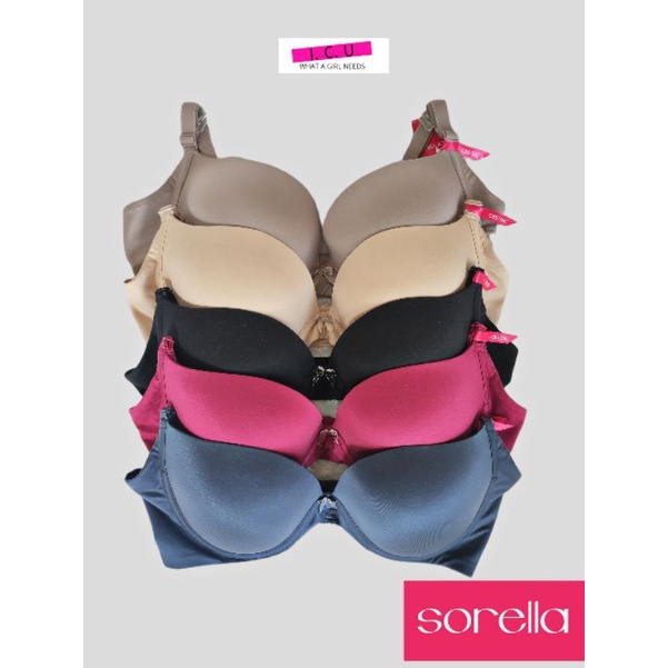 Bra Push Up Kawat Busa Sedang Seamless Full Cup Pakaian Dalam Wanita Sorella Original N10-29646 Size