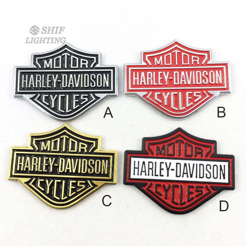 1Pc Stiker Emblem / Badge Motor Harley Davidson Bahan Metal