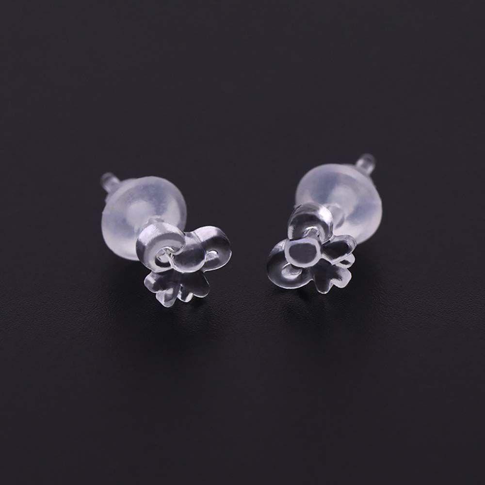 QUINTON Elegant Invisible Resin Earring Simple Korean Style Earrings Female Stud Earrings All-match Transparent Plastic Earrings Anti-blocking Ear Pins Hypoallergenic Pierced Ears Mini Earring