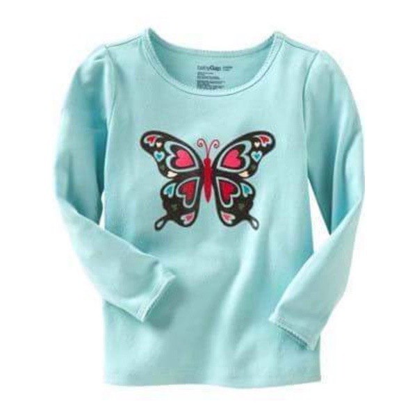 Kaos bayi/atasan anak perempuan lengan panjang BABY GAP