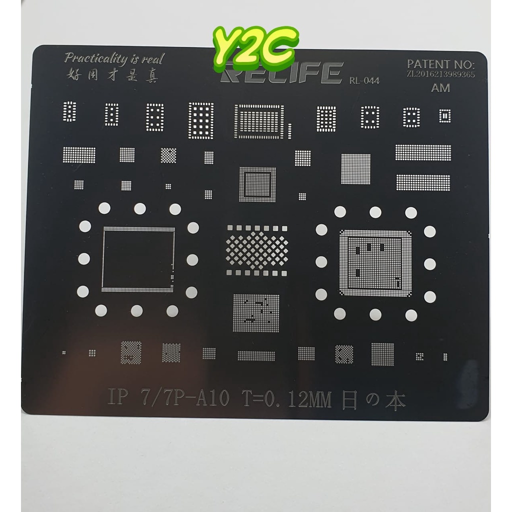 PLAT BGA / CETAKAN IC RELIFE RL-044 CPU 7G / 7 PLUS / A10 / ALAT SERVIS SERVICE HP LENGKAP TERLENGKAP MURAH