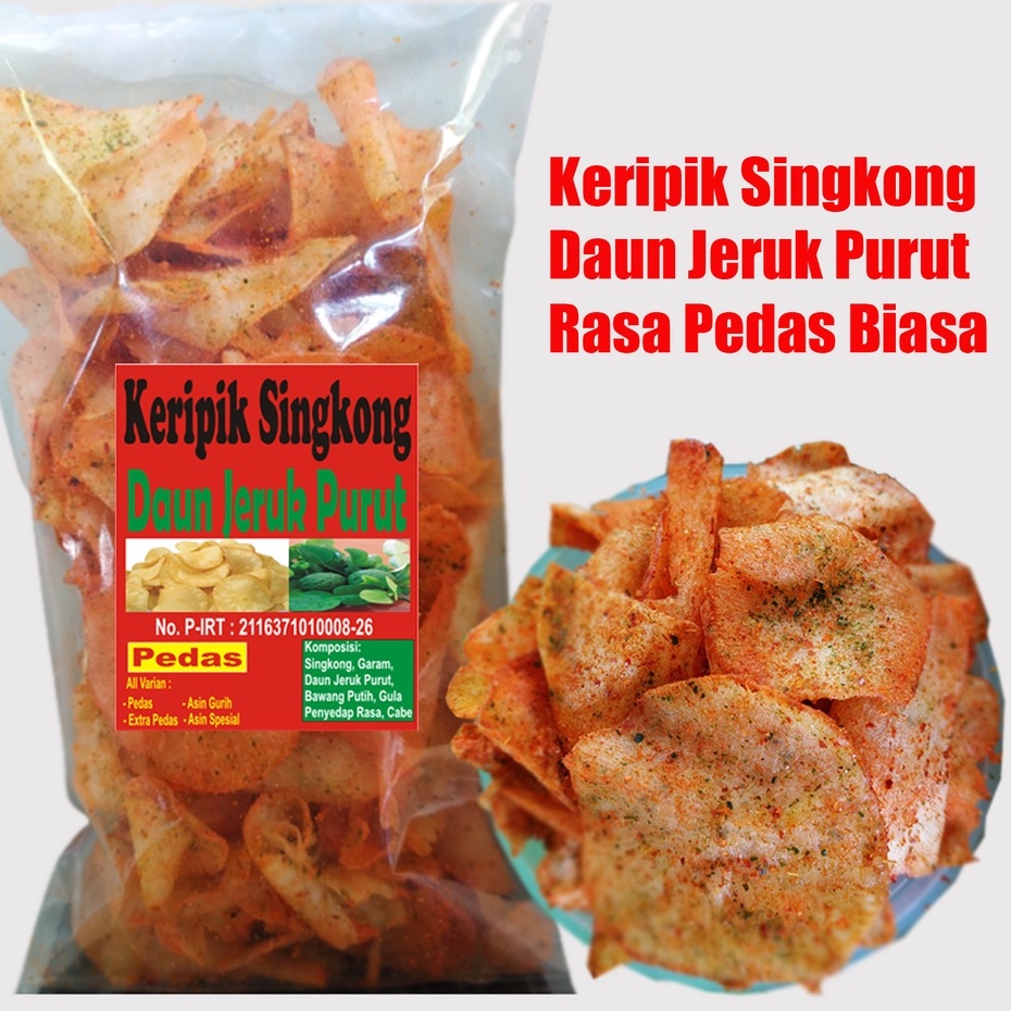 

(Pedas Biasa) Keripik Singkong Daun Jeruk Purut | Full Bumbunya, Nagih Rasanya