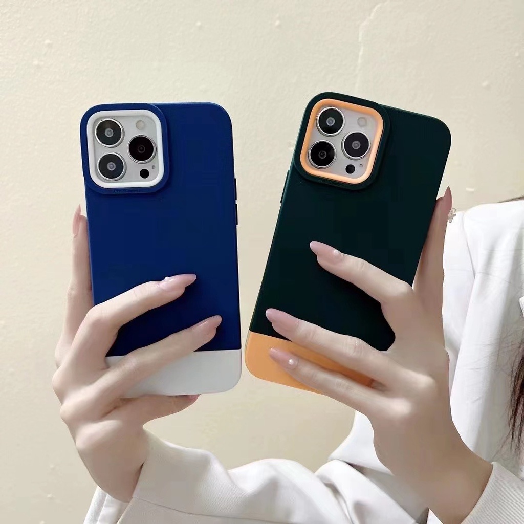 3in1 Soft Case Pelindung Lensa Kamera Shockproof Anti Jatuh Untuk iPhone 13 12 11 Pro Max X XS Max XR