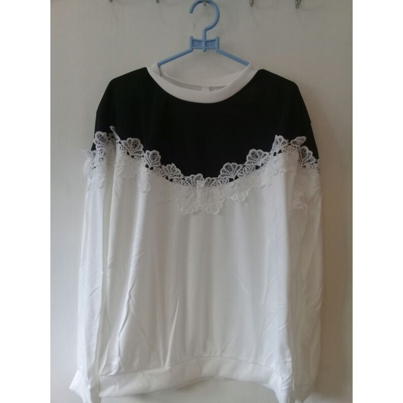 atasan blus kombinasi brukat import jumbo