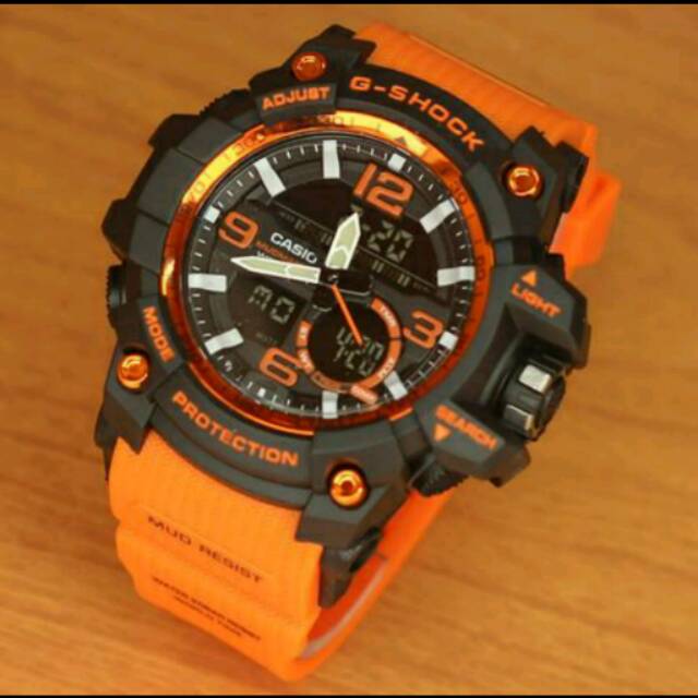 JAM TANGAN PRIA SPORT CASIO G-SHOCK MUDMASTER ORANGE KW SUPER
