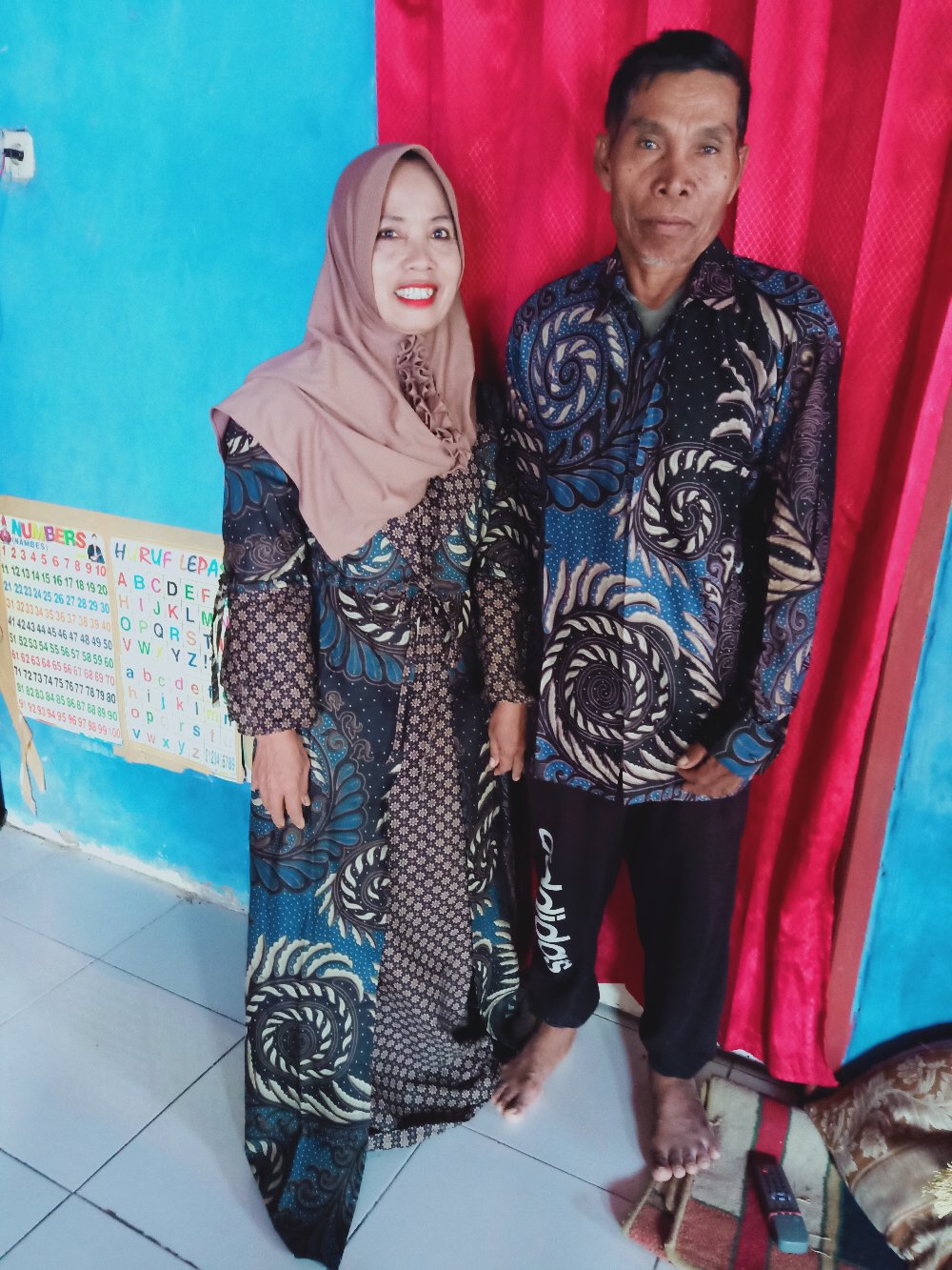 Gamis Famili Batik Coupel Keluarga ,sarimbit Ibu Ayah Dan Anak, Couple Batik Seragam Cod