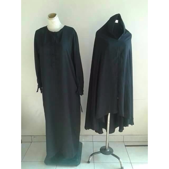SALE set gamis cadar hitam