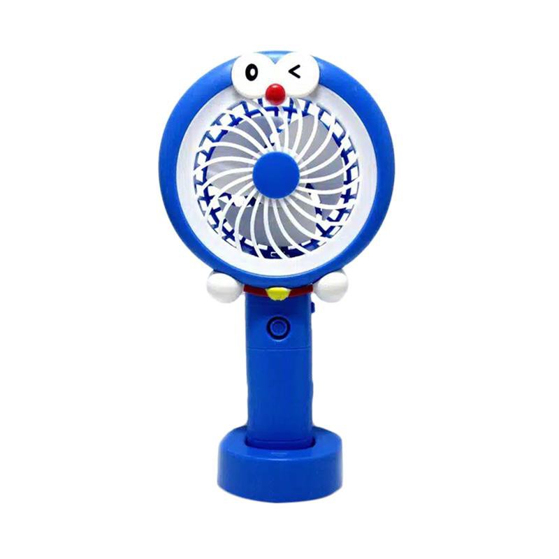 Kipas Angin Tangan Stand Portable Karakter LED Standing Mini Fan bisa COD