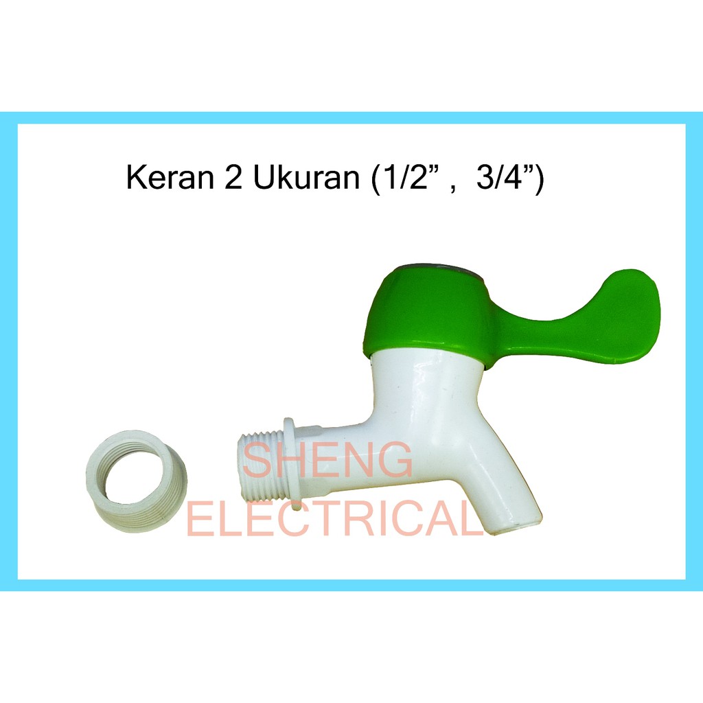 Kran Air Keran Air Plastik 2 Ukuran 1 2 In 3 4 In Shopee Indonesia