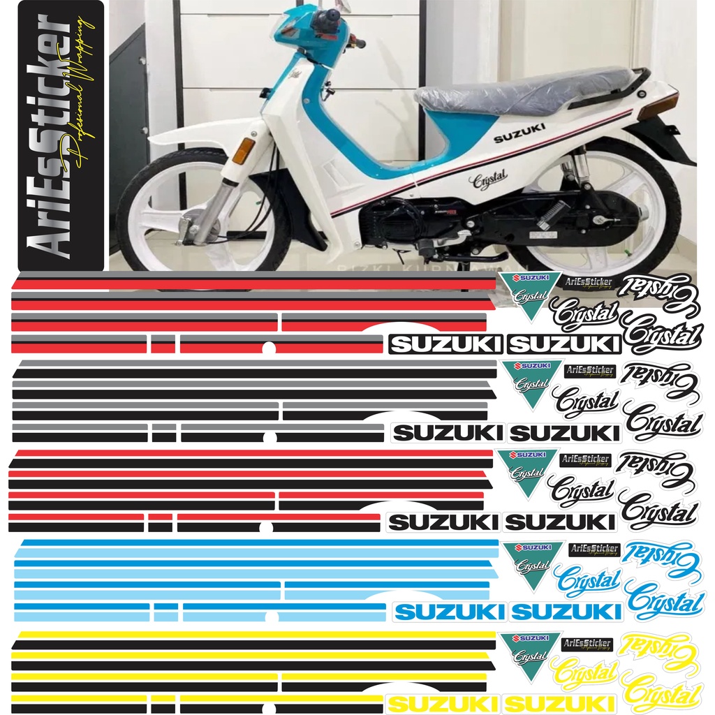 striping stiker suzuki crystal 90 printing copy original
