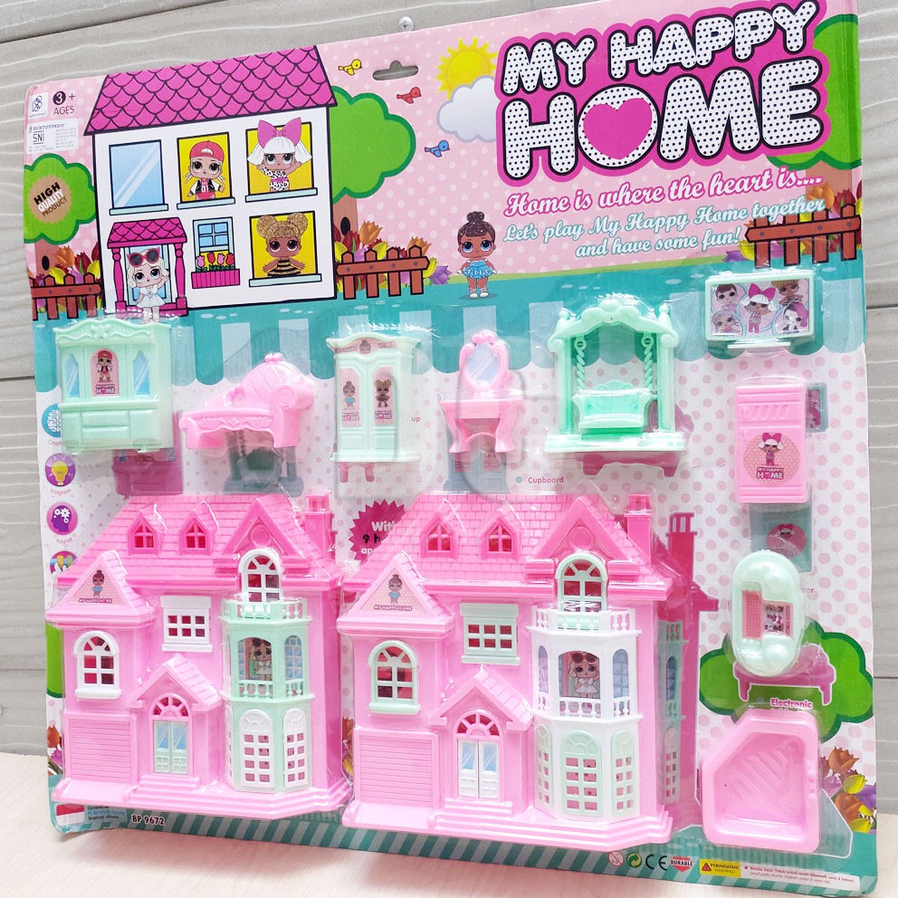 My Happy Home LOL Mainan Rumah Boneka Play House Rumah-rumahan