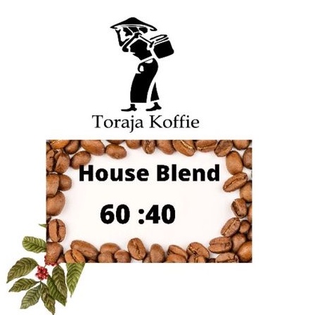 

Coffee House Blend TORAJA Robusta mix Arabica organik , harum 500 gr Kopi Arabika Toraja