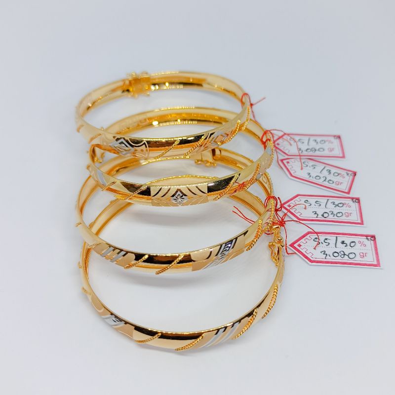 Gelang Kaku Bangkok emas asli 300%