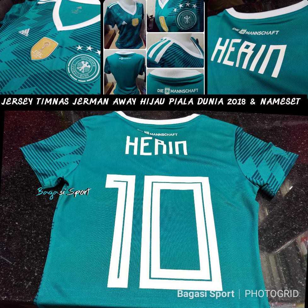 MURAH JUAL JERSEY-BAJU BOLA TIMNAS-NEGARA GERMANY-JERMAN LADIES-WANITA-PEREMPUAN HIJAU AWAY-TANDANG