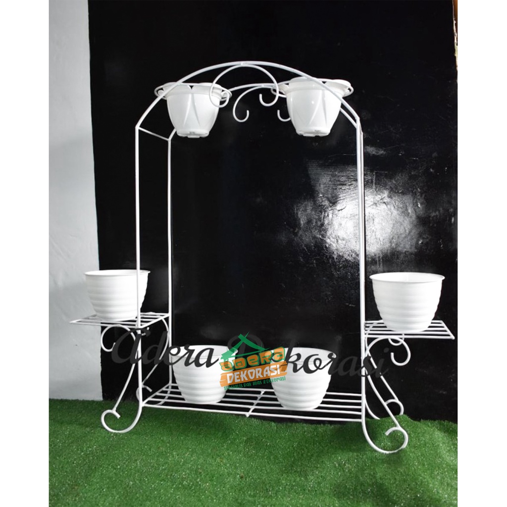 rak susun standing pot - Rak hias unik - Hiasan taman - rak pot bunga - Rak frame - Rak Bentuk Minim