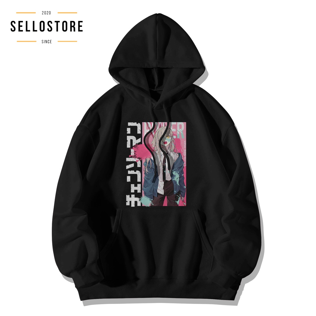 HOODIE ANIME CHAINSAW MAN POWER SWEATER HOODIE PRIA HOODIE JUMPER HODIE ANIME JEPANG SWEATER JAKET P