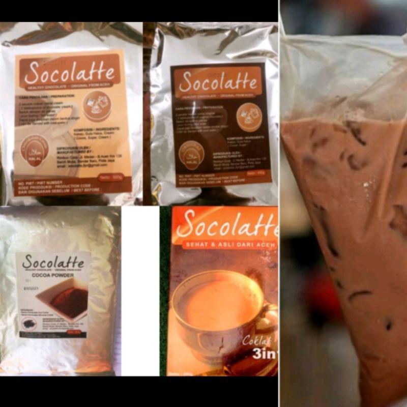 

Tester 50 gram Bubuk Coklat Socolatte ( Coklat Aceh ) | Original, Creamer, Cocoa powder dan coklat 3in1