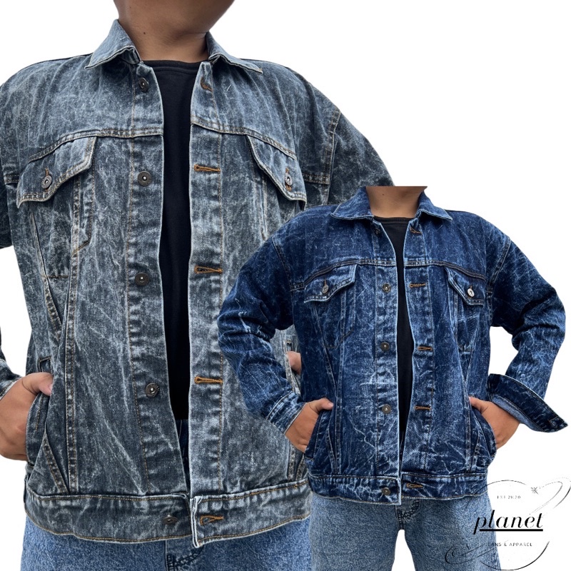 JAKET JEANS PRIA DENIM JAKET PREMIUM SANDWASH JAKET KANTONG SAKU DALAM KEKINIAN WARNA DARK GREY