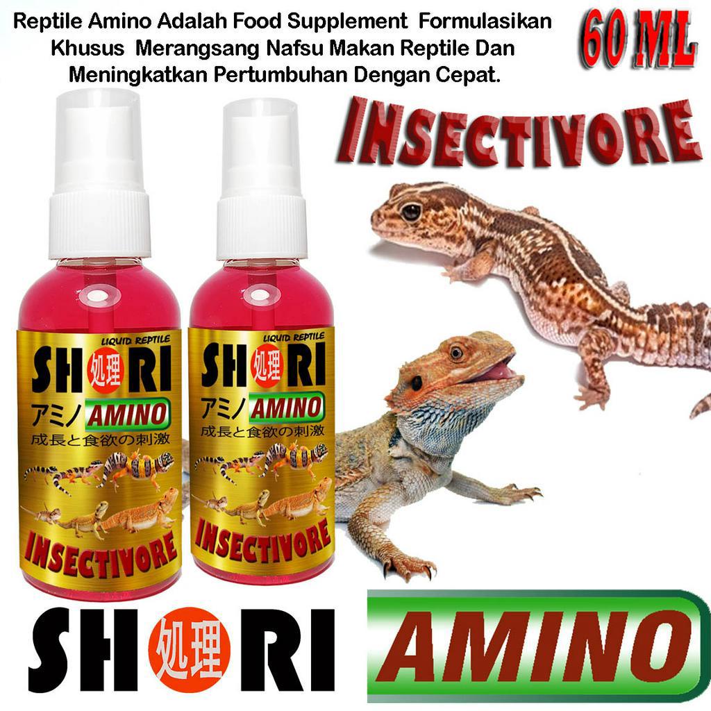 SHORI AMINO INSECTIVORE VITAMIN PENAMBAH NAFSU MAKAN REPTILE BD BEARDED DRAGON SALVA VARANUS GECKO O