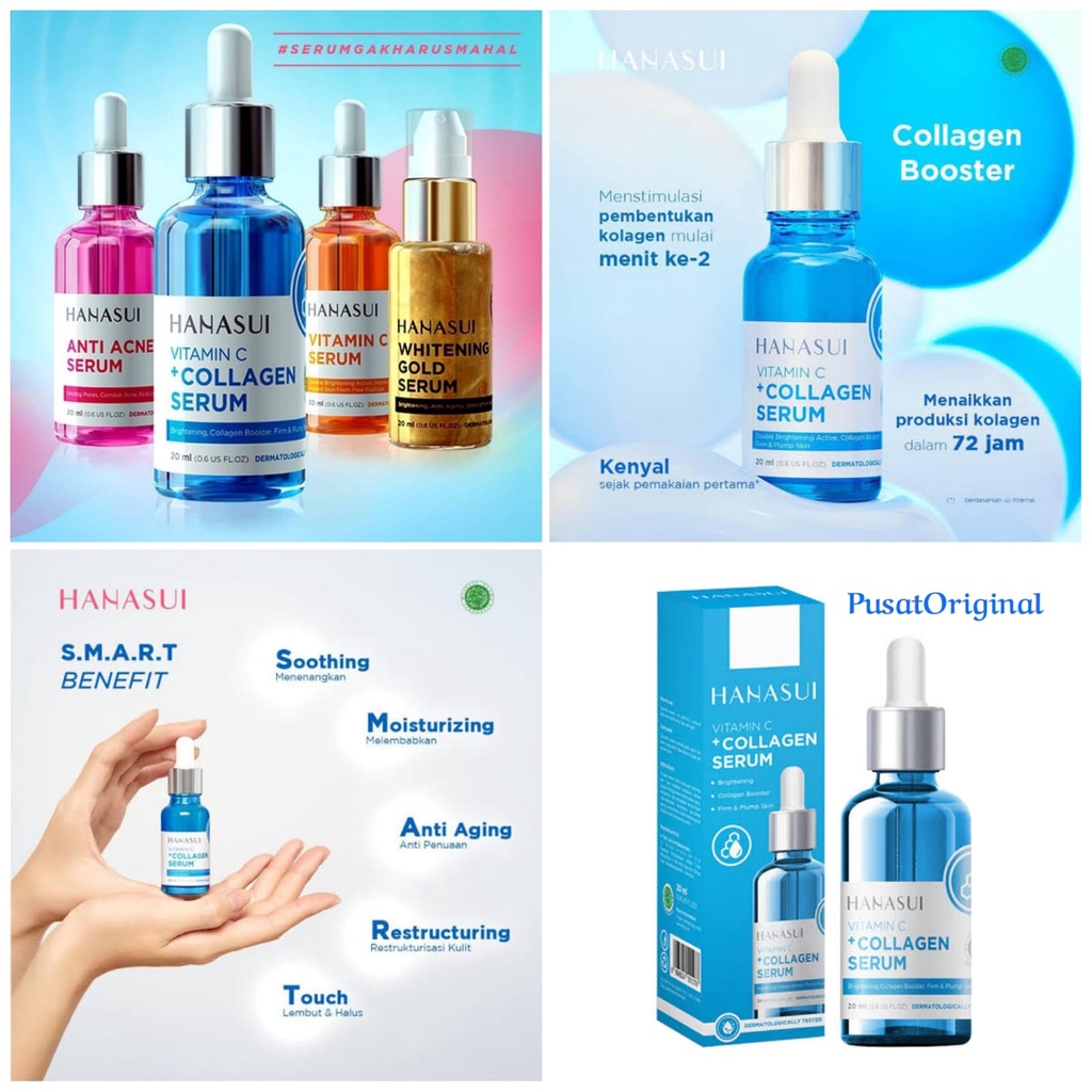 NEW SERUM VITAMIN C + COLLAGEN HANASUI BY JAYA MANDIRI ORIGINAL BPOM - SERUM VITAMIN C