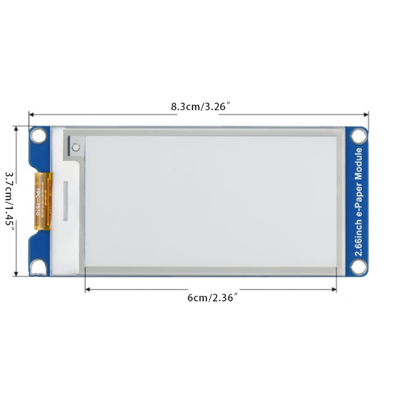 Btsg 2.66 inch E-Ink Display Module Elektronik E-paper Sreen Dengan Antarmuka SPI Pengontrol Tertanam Untuk Raspberry Pi/STM