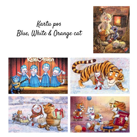 

Blue Cats & White Cats Postcard series