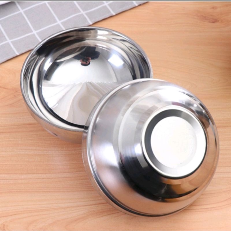 Mangkok Anti Panas Stainless Steal Mangkok Nasi Sup