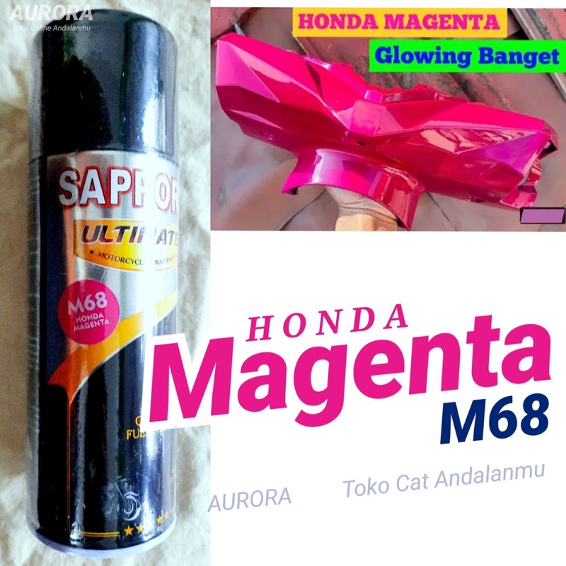 Pilox Sapporo Honda Pink Magenta M68 Cat Pilok Pylox 400ml Tahan Bensin Motor Beat