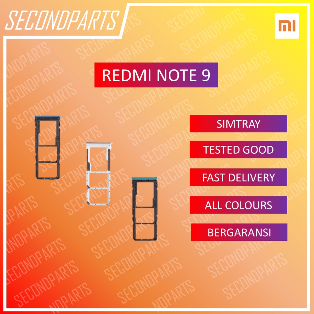 SIM TRAY SLOT SIM LOCK TEMPAT KARTU XIAOMI REDMI NOTE 9 ORIGINAL