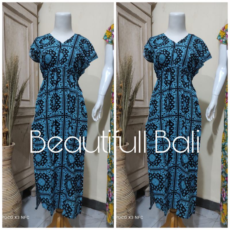 DASTER MANOHARA PANJANG BALI / DASTER MANOHARA TIE DYE BERCAK-Sultan biru