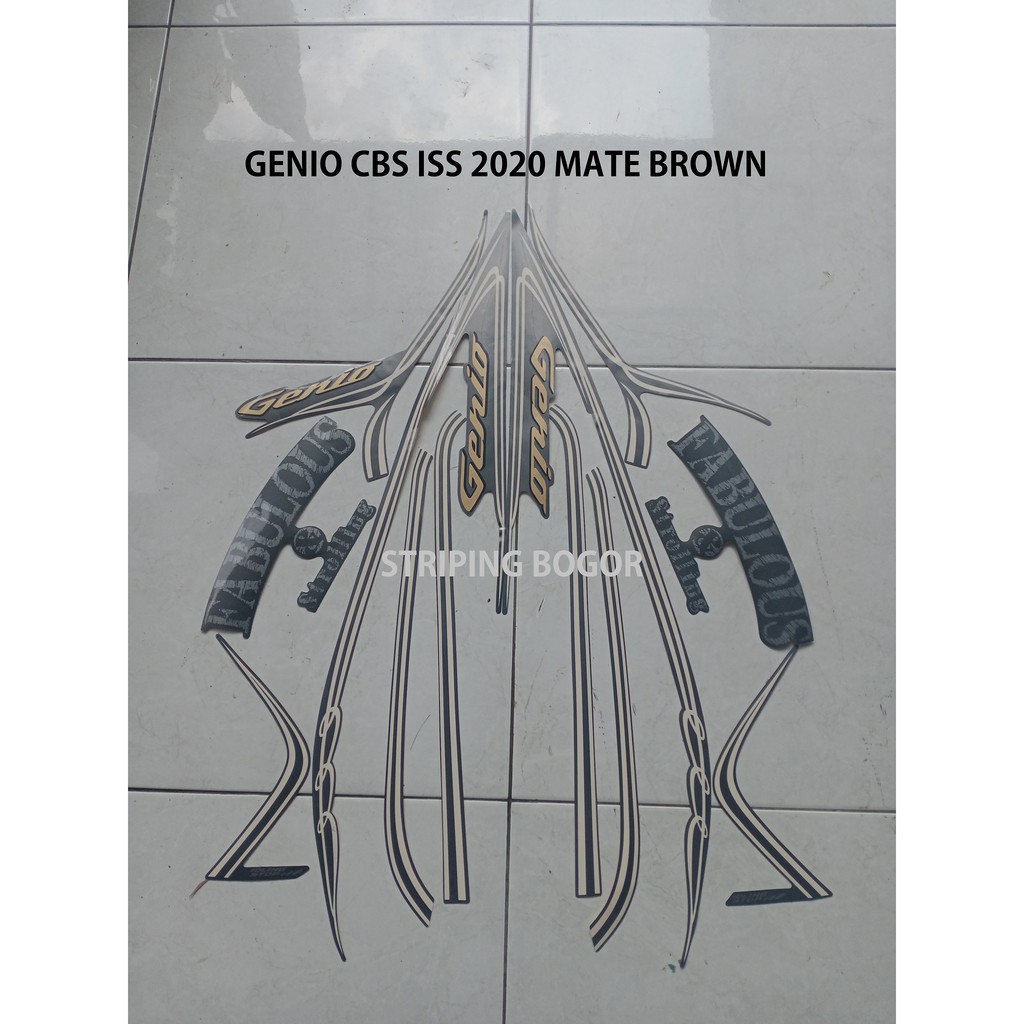 Sticker Motor Honda Genio Fabulous CBS ISS 2020 Mate Brown