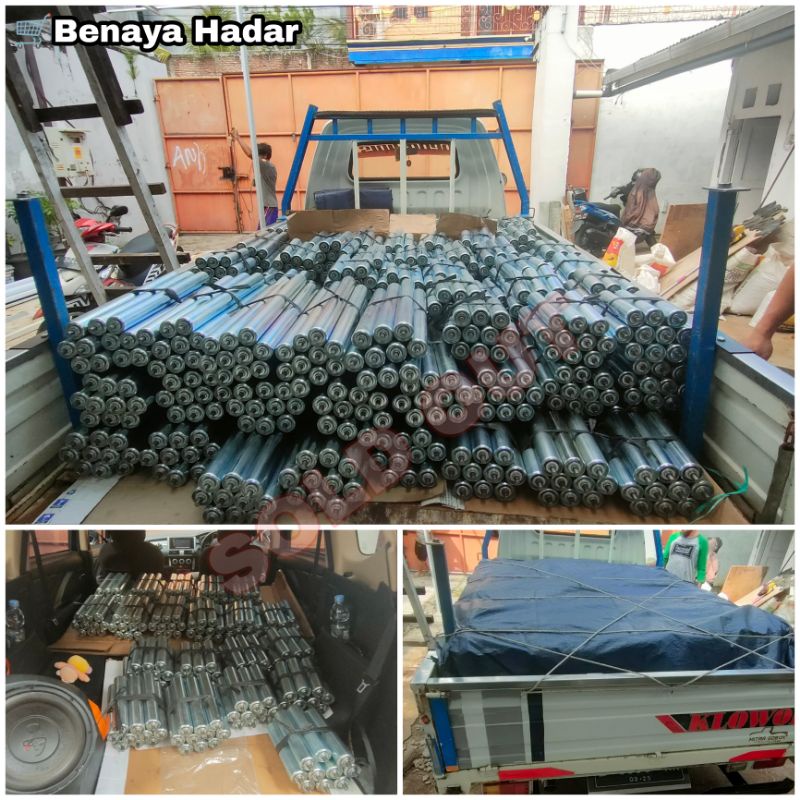 Jual gravity roller conveyor 60 mm x 230 mm x 270 mm roller gravity 2,5