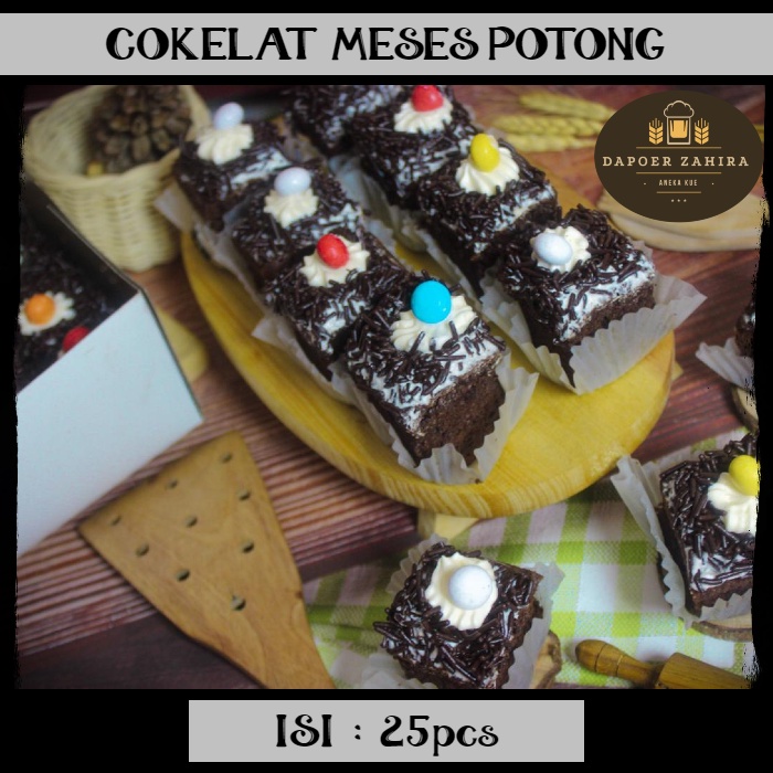 

Kue Cokelat Potongan | Cokelat Meses Potong isi 25