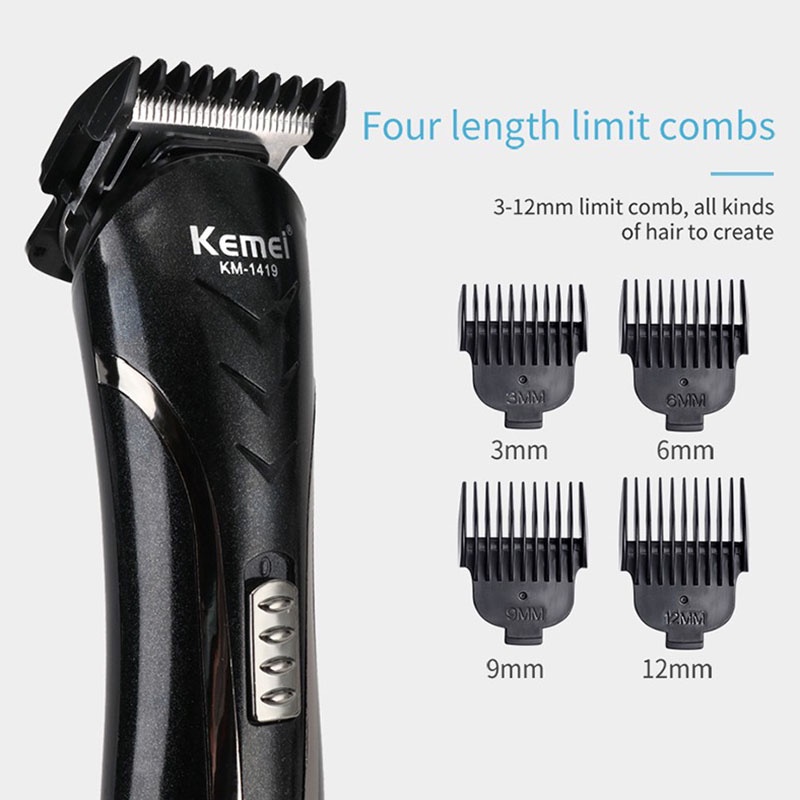 Kemei KM-1419 3in1 Hair Clipper Alat Cukur Rambut