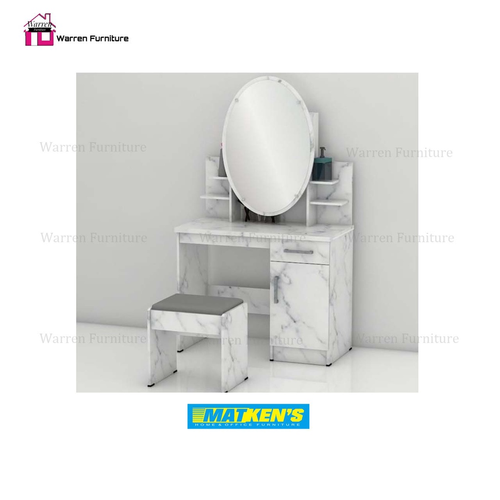 Meja rias  tempat rias meja kaca marble kaca Oval