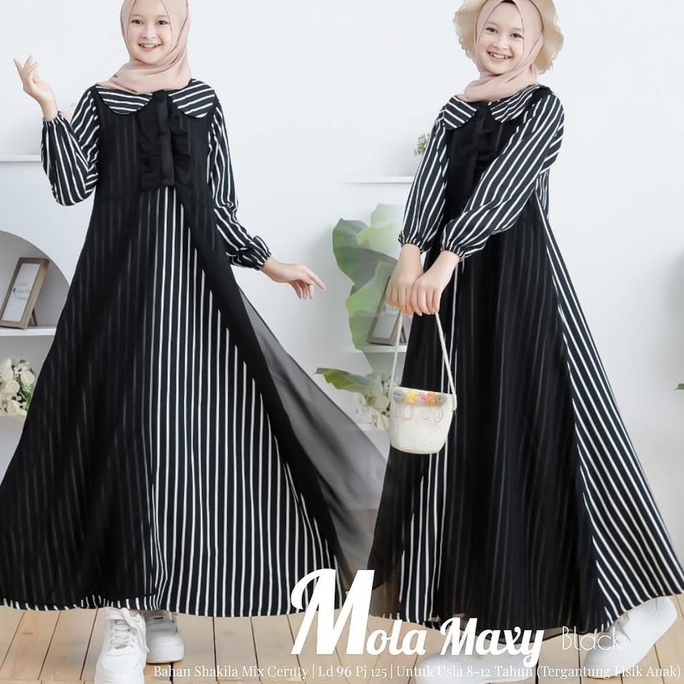 ➥ Model Terkini Mola Maxy Gamis Remaja Tanggung Anak Premium Trend Lebaran 2022 Q68
