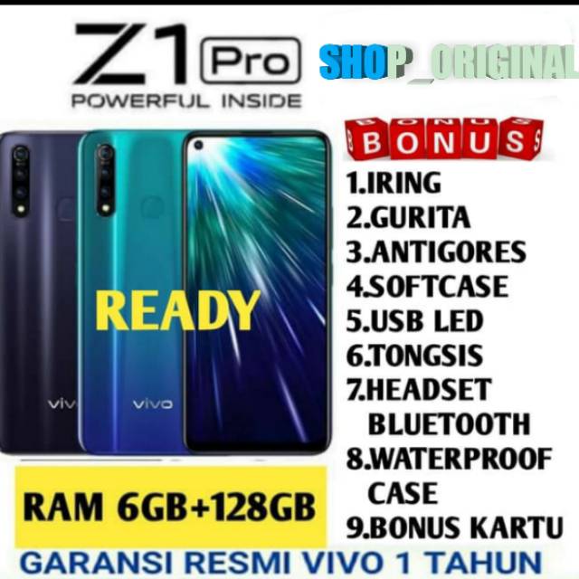 VIVO Z1 PRO RAM 6/128GB GARANSI RESMI VIVO INDONESIA