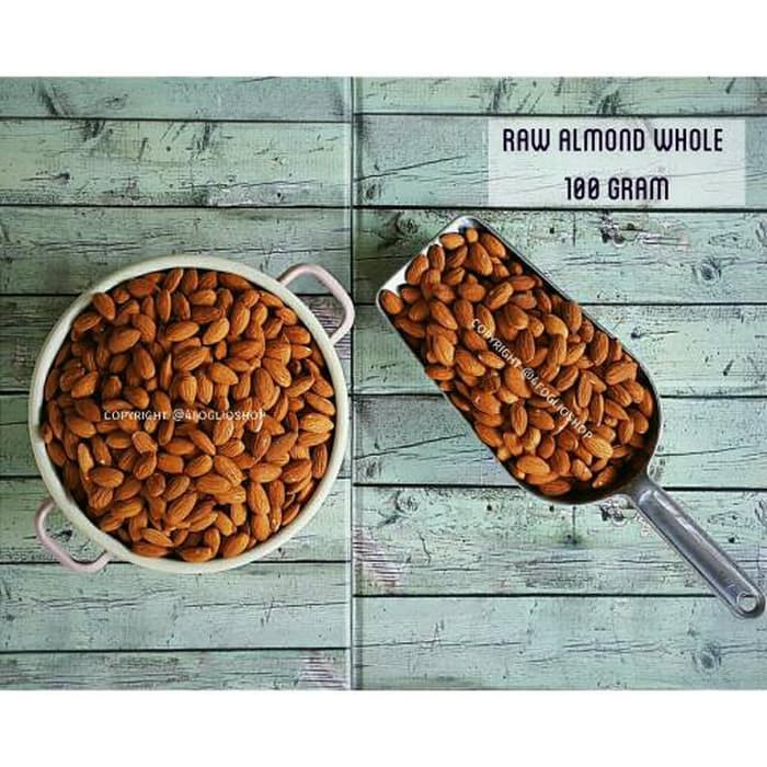 

RAW ALMOND WHOLE / ALMOND MENTAH KUPAS UTUH DENGAN KULIT ARI 100 GRAM