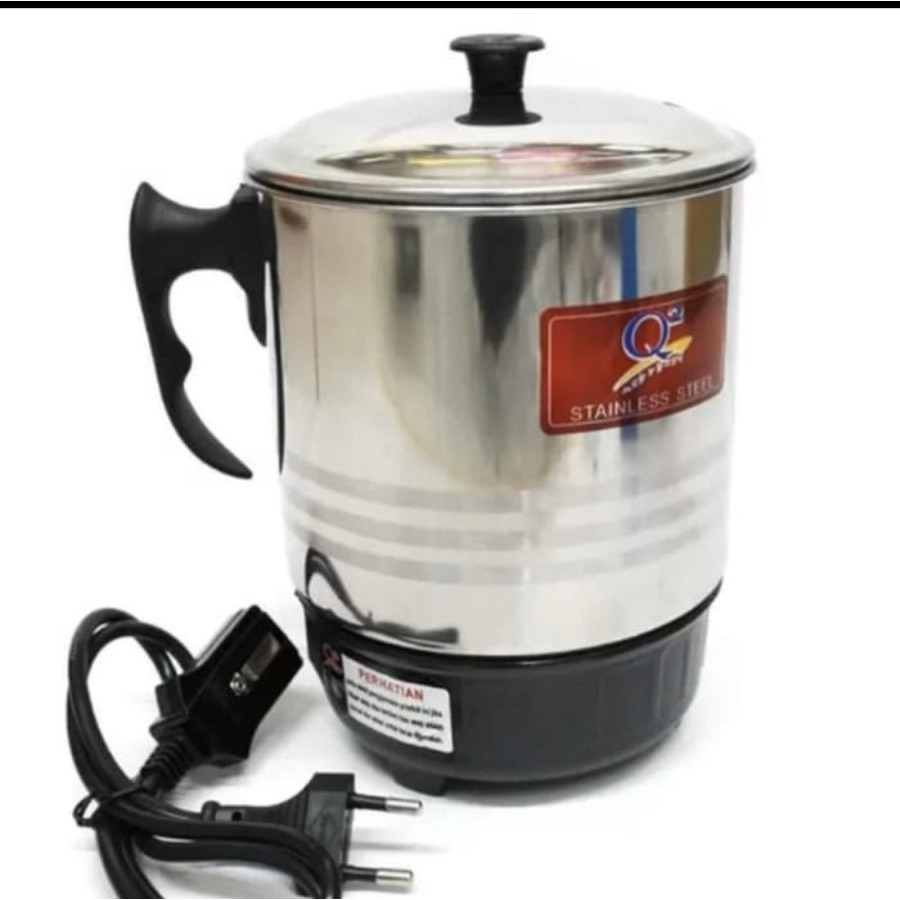 Mug Elektrik Q2 Pemanas Air Stainless Elektrik Heating Teko Listrik